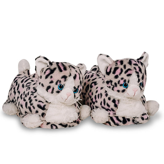 Katzenausschuhe rosa Paar Frontansicht